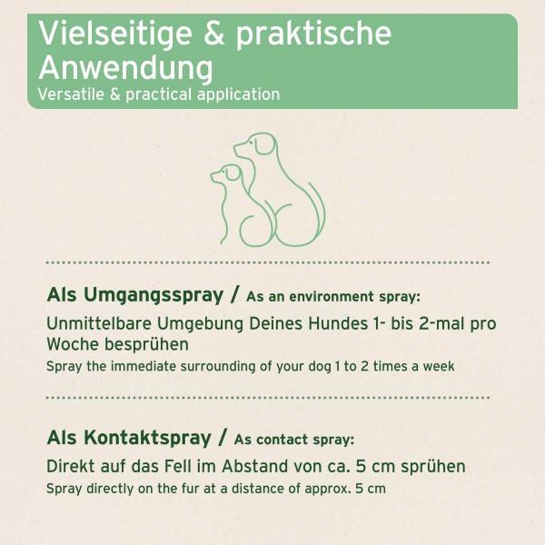 Zeckenspray - rein pflanzliches Repellent für Hunde - 100 ml